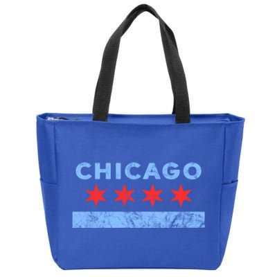 Chicago Gift Chicago Flag Gift Zip Tote Bag