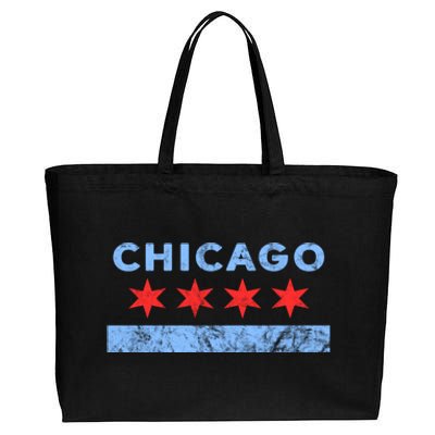 Chicago Gift Chicago Flag Gift Cotton Canvas Jumbo Tote