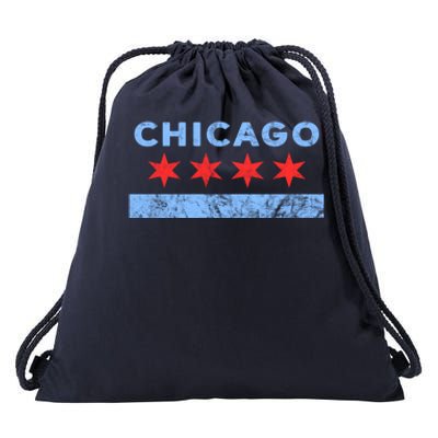 Chicago Gift Chicago Flag Gift Drawstring Bag