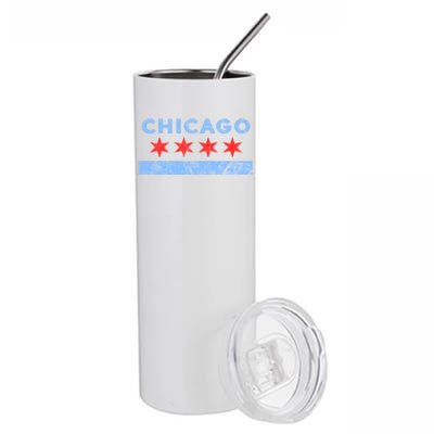 Chicago Gift Chicago Flag Gift Stainless Steel Tumbler