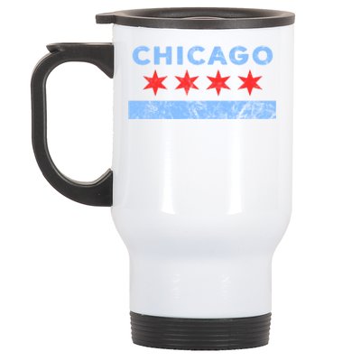 Chicago Gift Chicago Flag Gift Stainless Steel Travel Mug