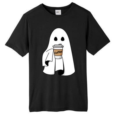 Cute Ghost Coffee Halloween Spooky Season Boo Coffee Gift Tall Fusion ChromaSoft Performance T-Shirt