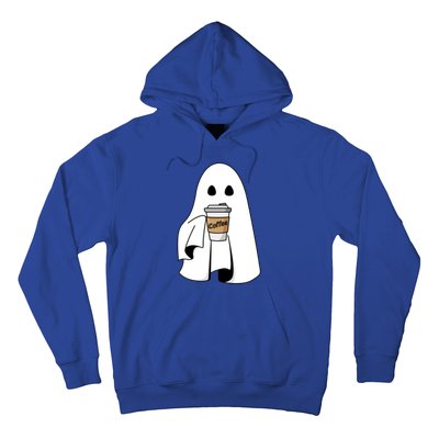 Cute Ghost Coffee Halloween Spooky Season Boo Coffee Gift Hoodie