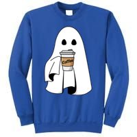 Cute Ghost Coffee Halloween Spooky Season Boo Coffee Gift Sweatshirt