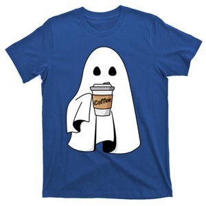 Cute Ghost Coffee Halloween Spooky Season Boo Coffee Gift T-Shirt