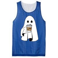 Cute Ghost Coffee Halloween Spooky Season Boo Coffee Gift Mesh Reversible Basketball Jersey Tank