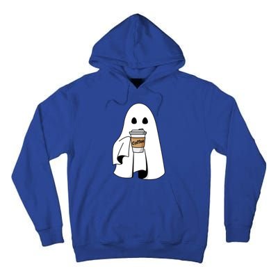 Cute Ghost Coffee Halloween Spooky Season Boo Coffee Gift Tall Hoodie