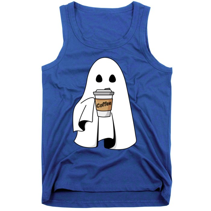 Cute Ghost Coffee Halloween Spooky Season Boo Coffee Gift Tank Top