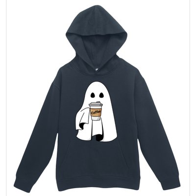 Cute Ghost Coffee Halloween Spooky Season Boo Coffee Gift Urban Pullover Hoodie