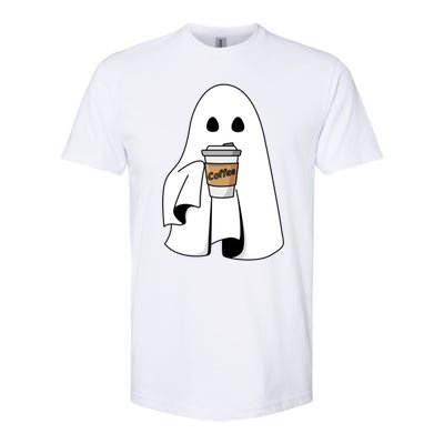 Cute Ghost Coffee Halloween Spooky Season Boo Coffee Gift Softstyle CVC T-Shirt