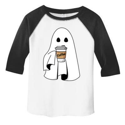 Cute Ghost Coffee Halloween Spooky Season Boo Coffee Gift Toddler Fine Jersey T-Shirt