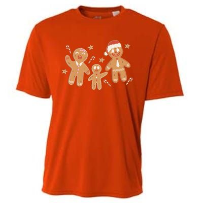 Christmas Gingerbread Cookie Family Cute Cooling Performance Crew T-Shirt