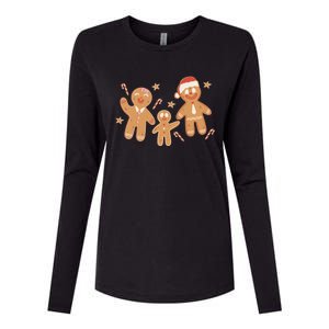 Christmas Gingerbread Cookie Family Cute Womens Cotton Relaxed Long Sleeve T-Shirt