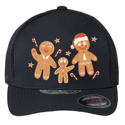 Christmas Gingerbread Cookie Family Cute Flexfit Unipanel Trucker Cap