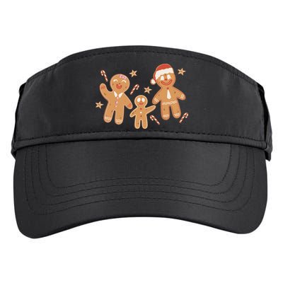 Christmas Gingerbread Cookie Family Cute Adult Drive Performance Visor