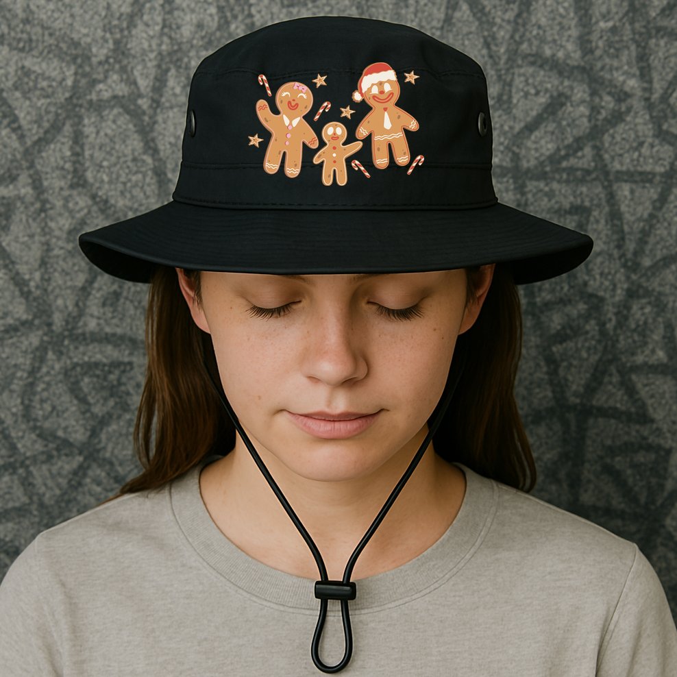 Christmas Gingerbread Cookie Family Cute Bucket Hat