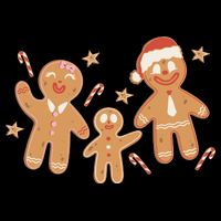 Christmas Gingerbread Cookie Family Cute Bucket Hat