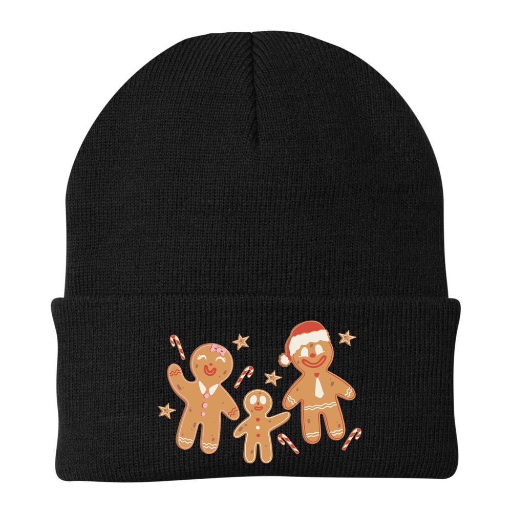 Christmas Gingerbread Cookie Family Cute Beanie