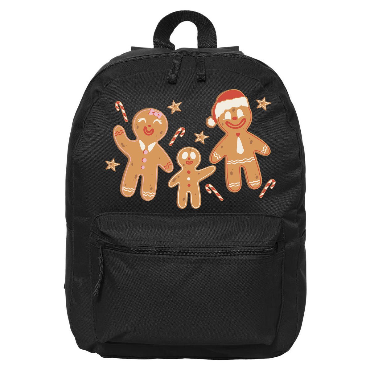 Christmas Gingerbread Cookie Family Cute 16 in Basic Backpack