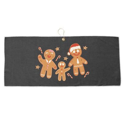 Christmas Gingerbread Cookie Family Cute Large Microfiber Waffle Golf Towel