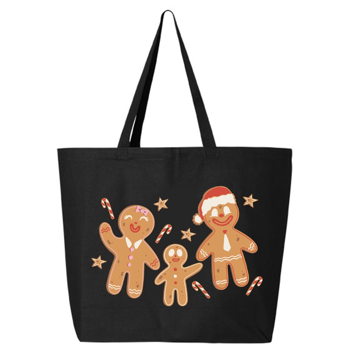 Christmas Gingerbread Cookie Family Cute 25L Jumbo Tote