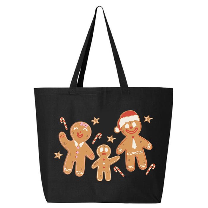 Christmas Gingerbread Cookie Family Cute 25L Jumbo Tote