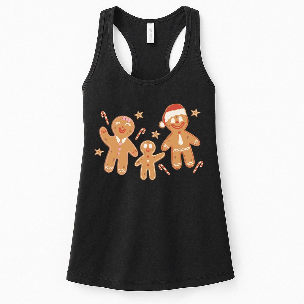 Christmas Gingerbread Cookie Family Cute Womens Tank Top