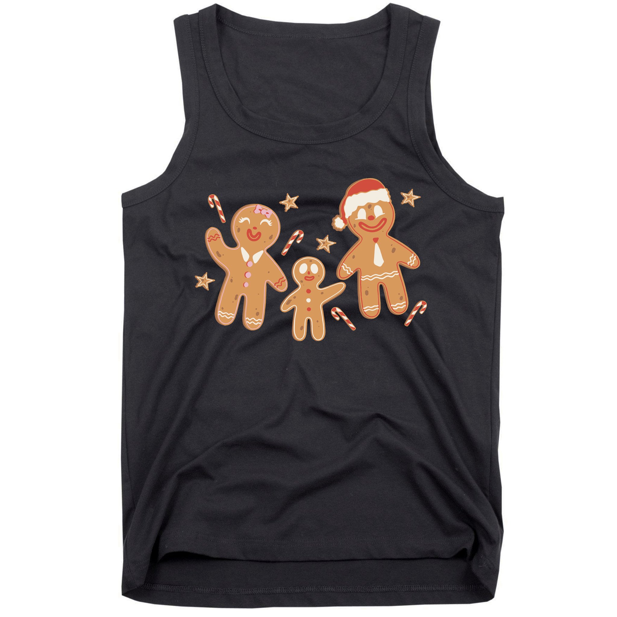Christmas Gingerbread Cookie Family Cute Tank Top