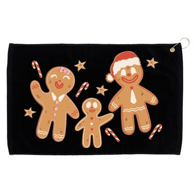 Christmas Gingerbread Cookie Family Cute Grommeted Golf Towel