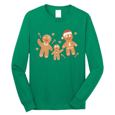 Christmas Gingerbread Cookie Family Cute Long Sleeve Shirt