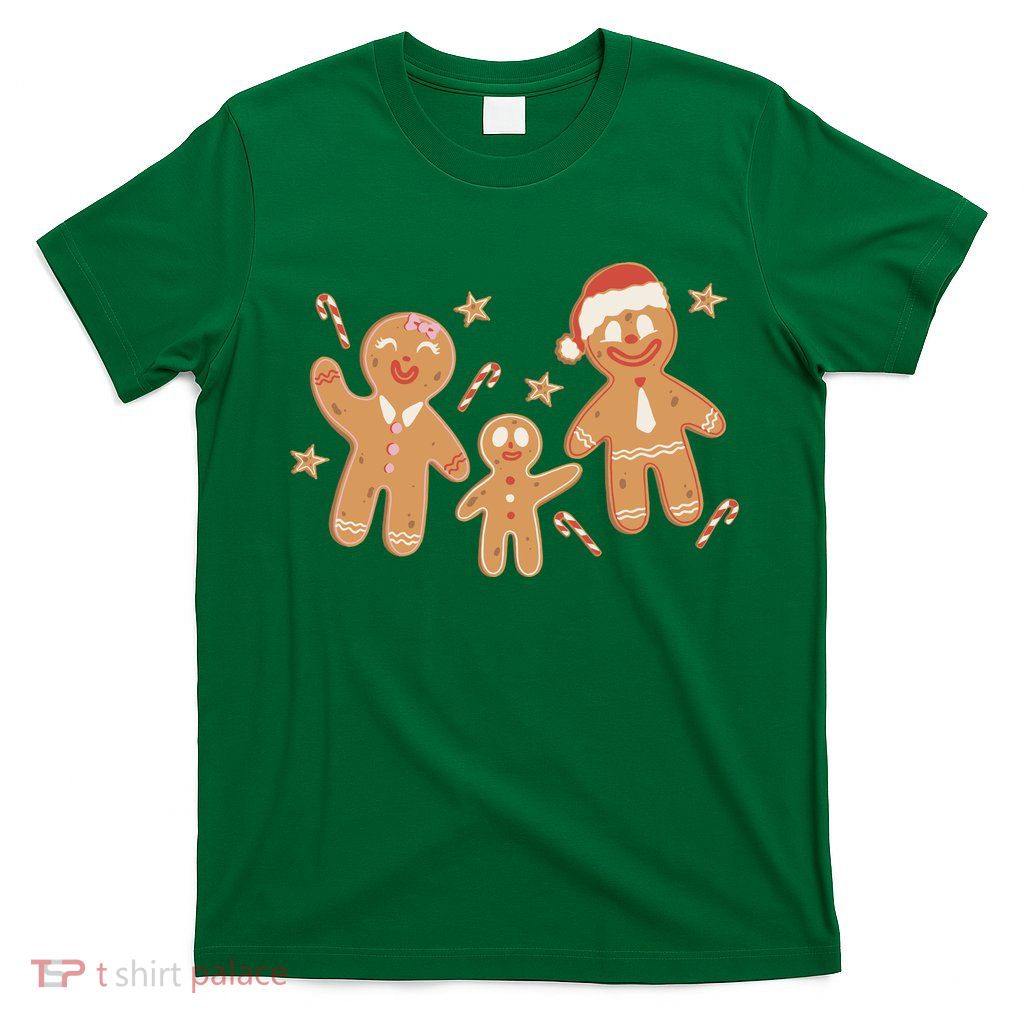 Christmas Gingerbread Cookie Family Cute T-Shirt