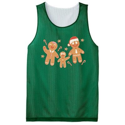 Christmas Gingerbread Cookie Family Cute Mesh Reversible Basketball Jersey Tank