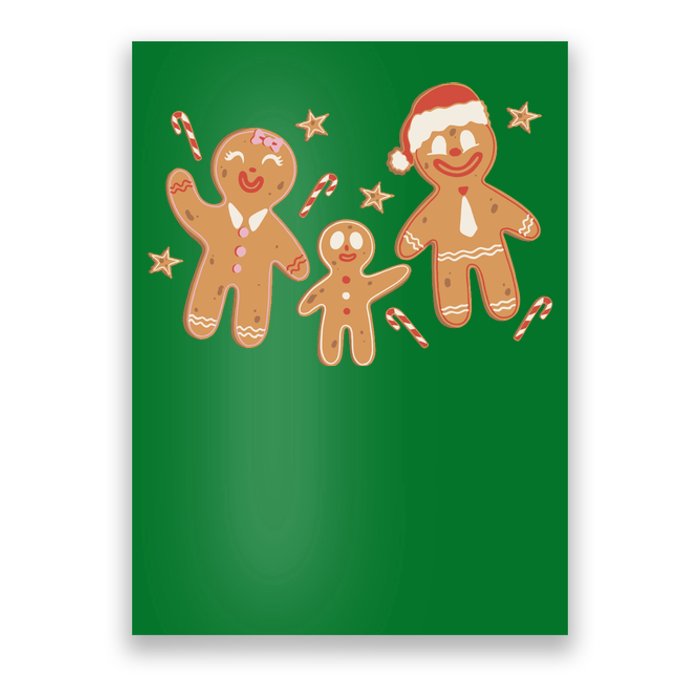 Christmas Gingerbread Cookie Family Cute Poster