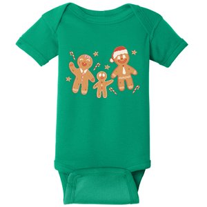 Christmas Gingerbread Cookie Family Cute Baby Bodysuit