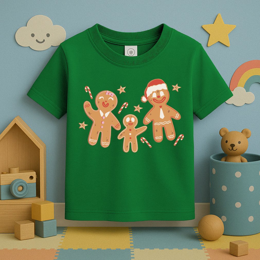 Christmas Gingerbread Cookie Family Cute Toddler T-Shirt