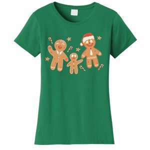 Christmas Gingerbread Cookie Family Cute Women's T-Shirt