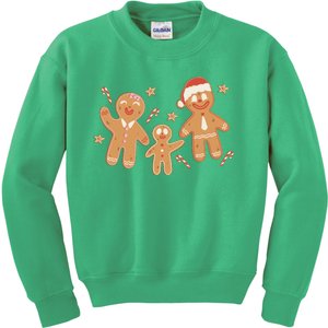 Christmas Gingerbread Cookie Family Cute Kids Sweatshirt