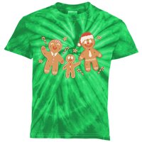 Christmas Gingerbread Cookie Family Cute Kids Tie-Dye T-Shirt