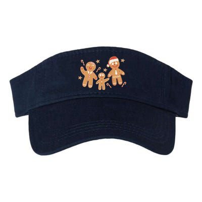 Christmas Gingerbread Cookie Family Cute Valucap Bio-Washed Visor