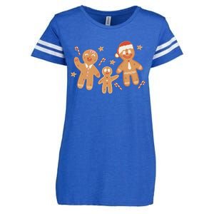 Christmas Gingerbread Cookie Family Cute Enza Ladies Jersey Football T-Shirt