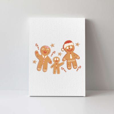 Christmas Gingerbread Cookie Family Cute Canvas