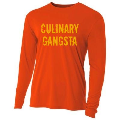 Culinary Gangsta Cute Gift Chef Culinary Gangster Meaningful Gift Cooling Performance Long Sleeve Crew