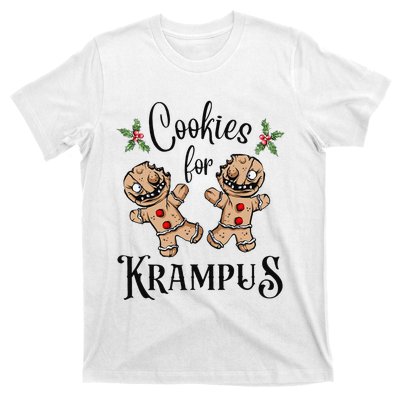 Creepy Gingerbread Cookies For Krampus Xmas Goth Holiday  T-Shirt