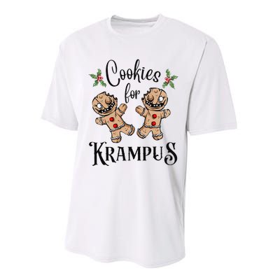 Creepy Gingerbread Cookies For Krampus Xmas Goth Holiday  Performance Sprint T-Shirt