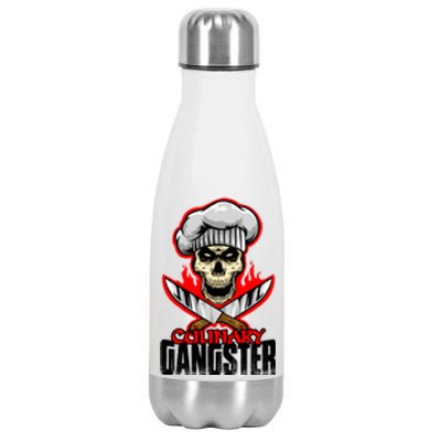 Culinary Gangster Cooking Culinary Art Cook Chef Cute Gift Stainless Steel Insulated Water Bottle