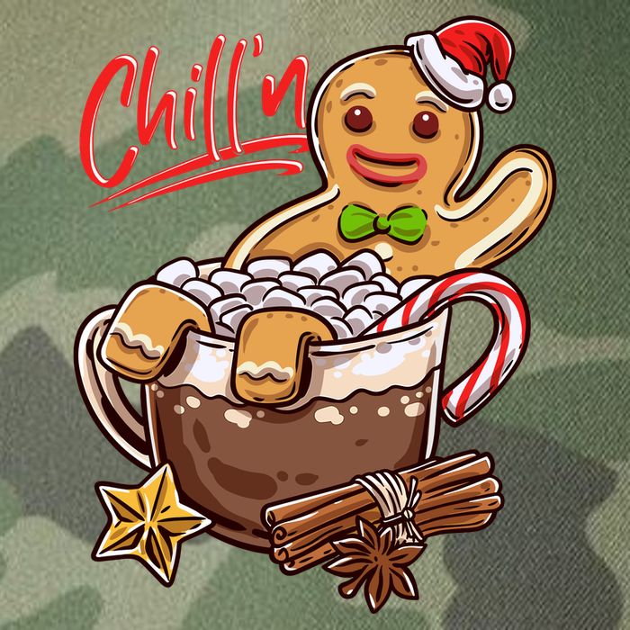 ChillN Gingerbread Cookie In Hot Cocoa Christmas Funny Legacy Tie Dye Trucker Hat