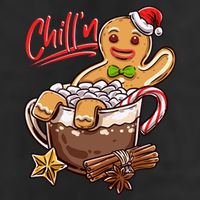 ChillN Gingerbread Cookie In Hot Cocoa Christmas Funny Microfiber Hand Towel