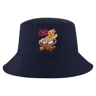 ChillN Gingerbread Cookie In Hot Cocoa Christmas Funny Cool Comfort Performance Bucket Hat