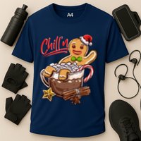 ChillN Gingerbread Cookie In Hot Cocoa Christmas Funny Performance Shirt