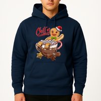 ChillN Gingerbread Cookie In Hot Cocoa Christmas Funny Hoodie